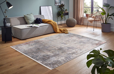 Astra Sarezzo 6635 Webteppich Allover Silber/Beige