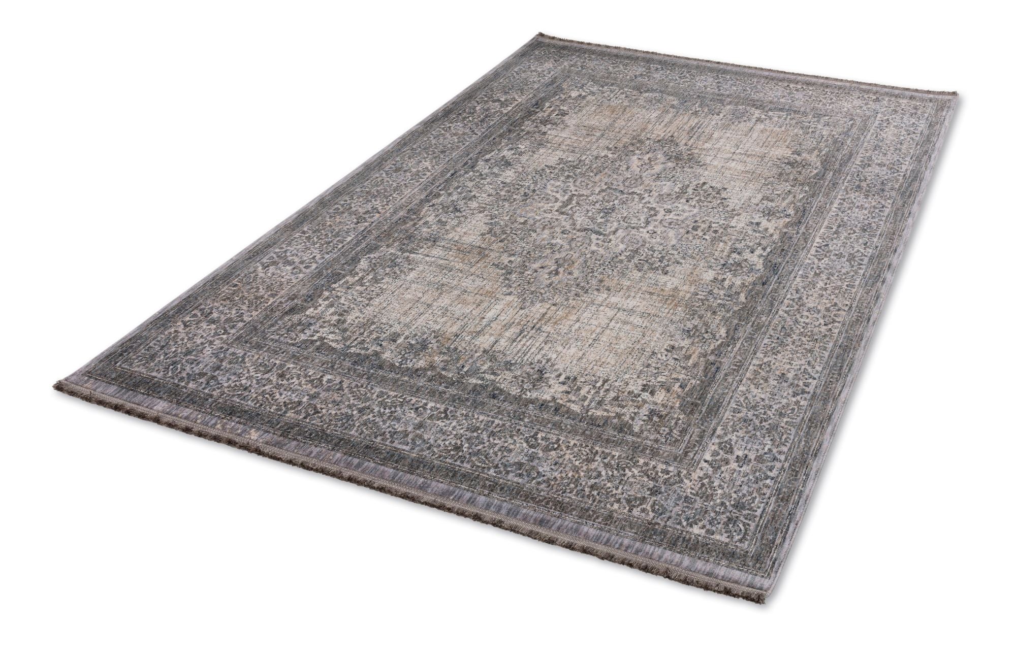 Astra Sarezzo 6635 Webteppich Bordüre Blau