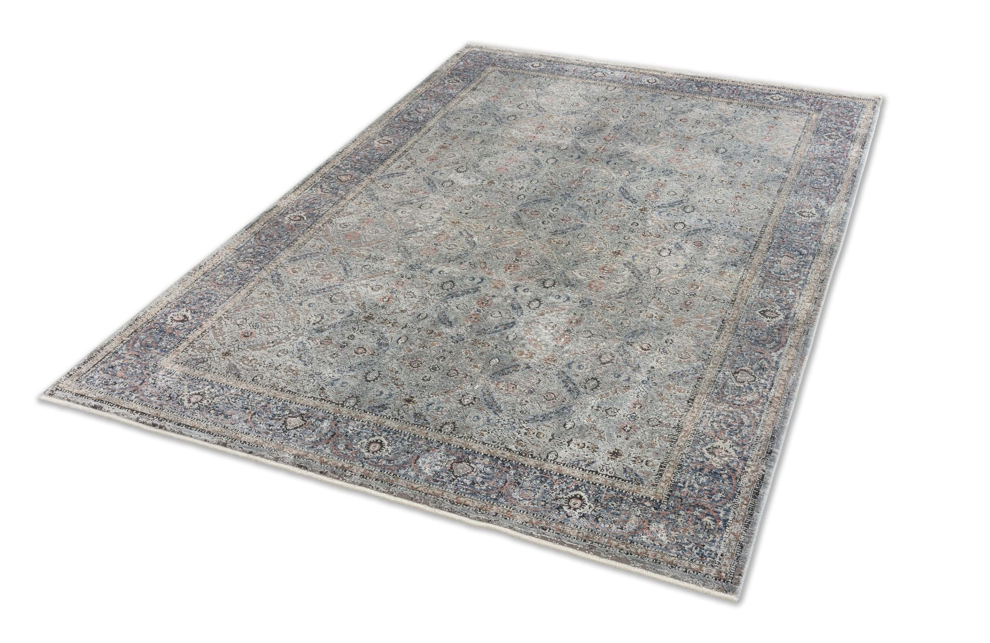 Astra Scala 6621 Kurzflorteppich Bordüre Blau