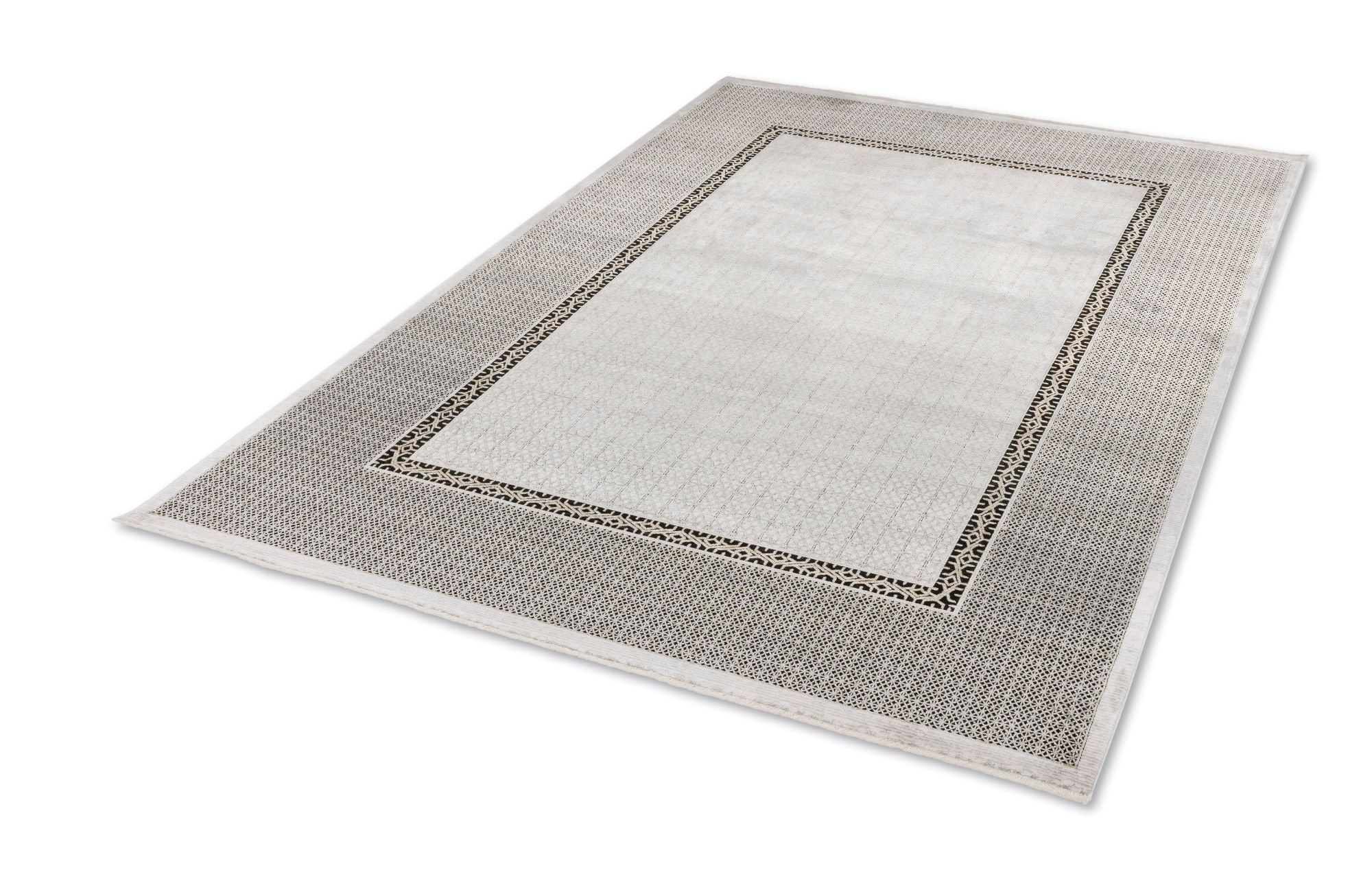 Astra Scala 6621 Kurzflorteppich Bordüre Silber/Grau