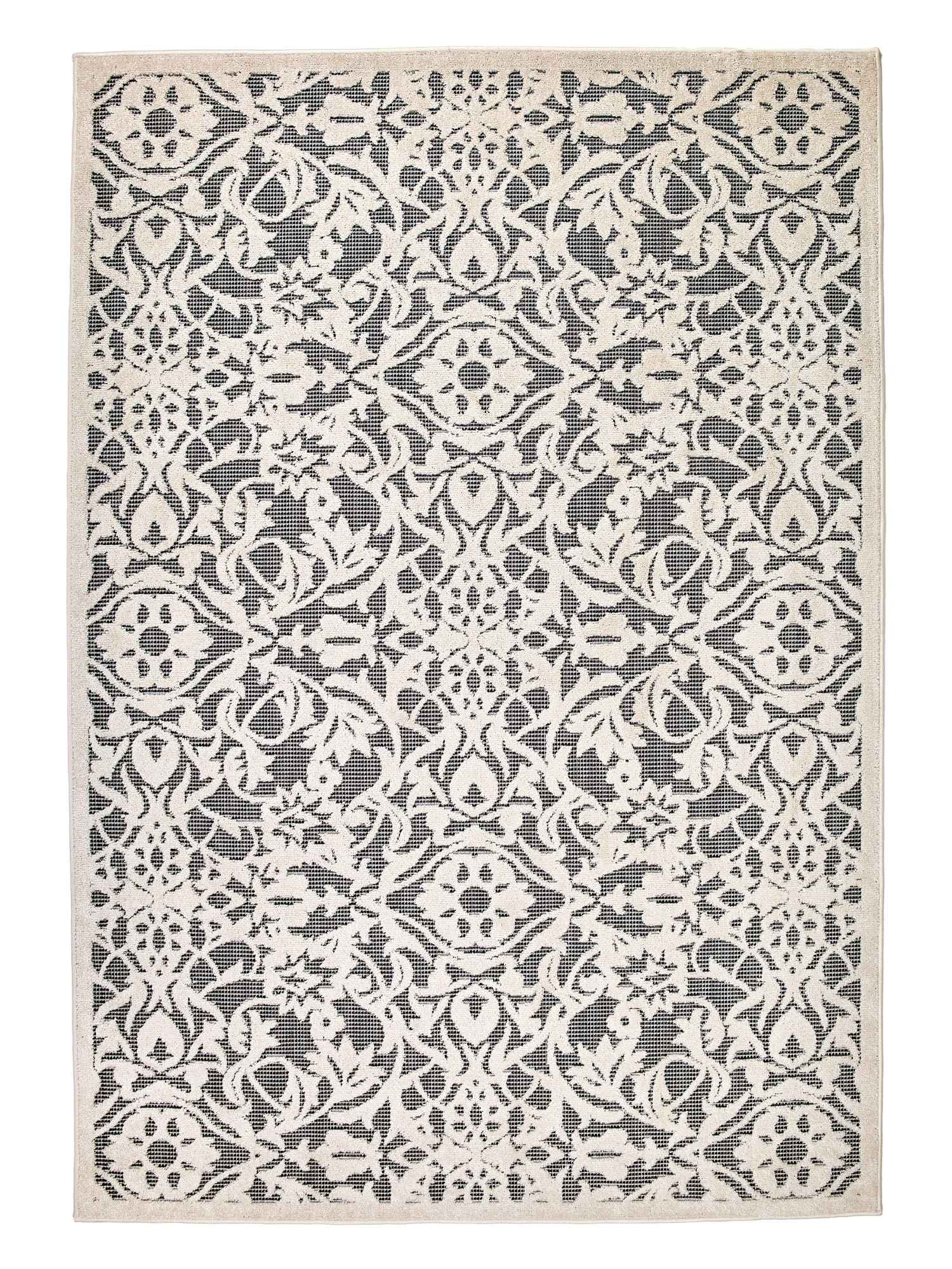 Astra Serina 6973 In- & Outdoorteppich Ornamente Grau/Weiß