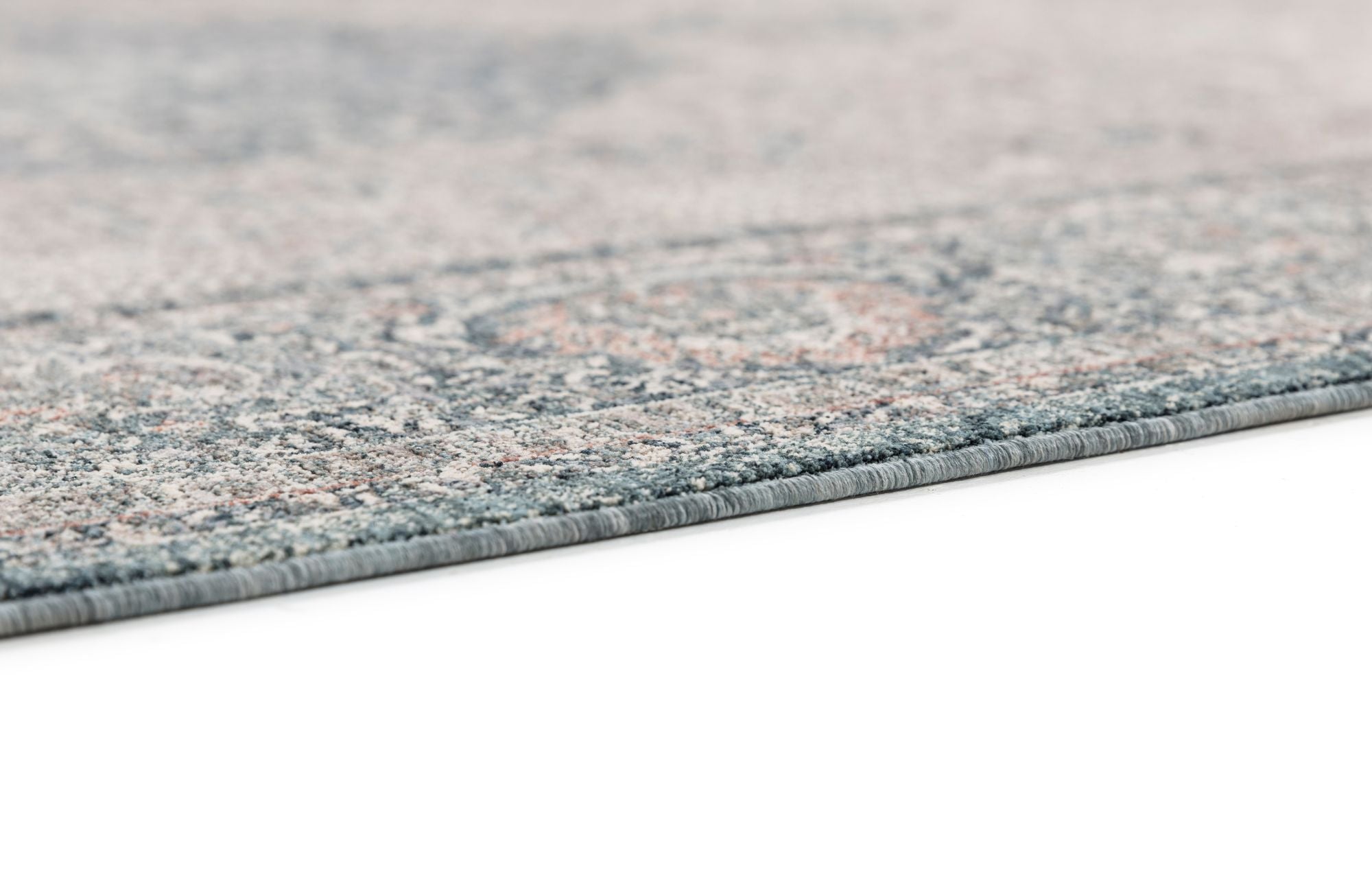 Astra Tropea Teppich Medaillon Blau Rand