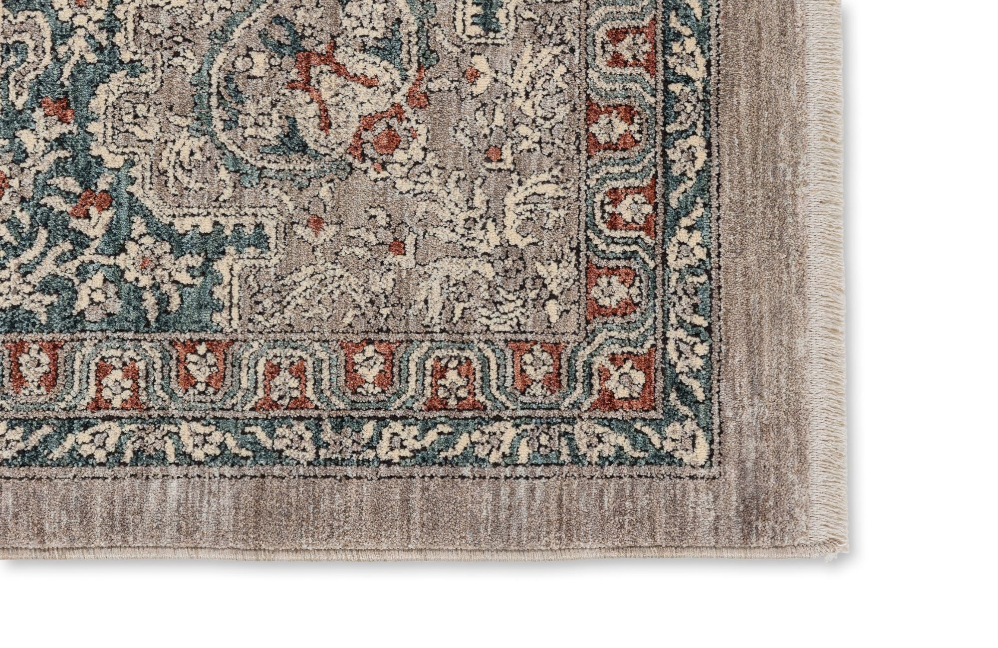 Astra Tropea Teppich Medaillon Grau Ecke
