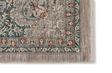 Astra Tropea Teppich Medaillon Grau Ecke