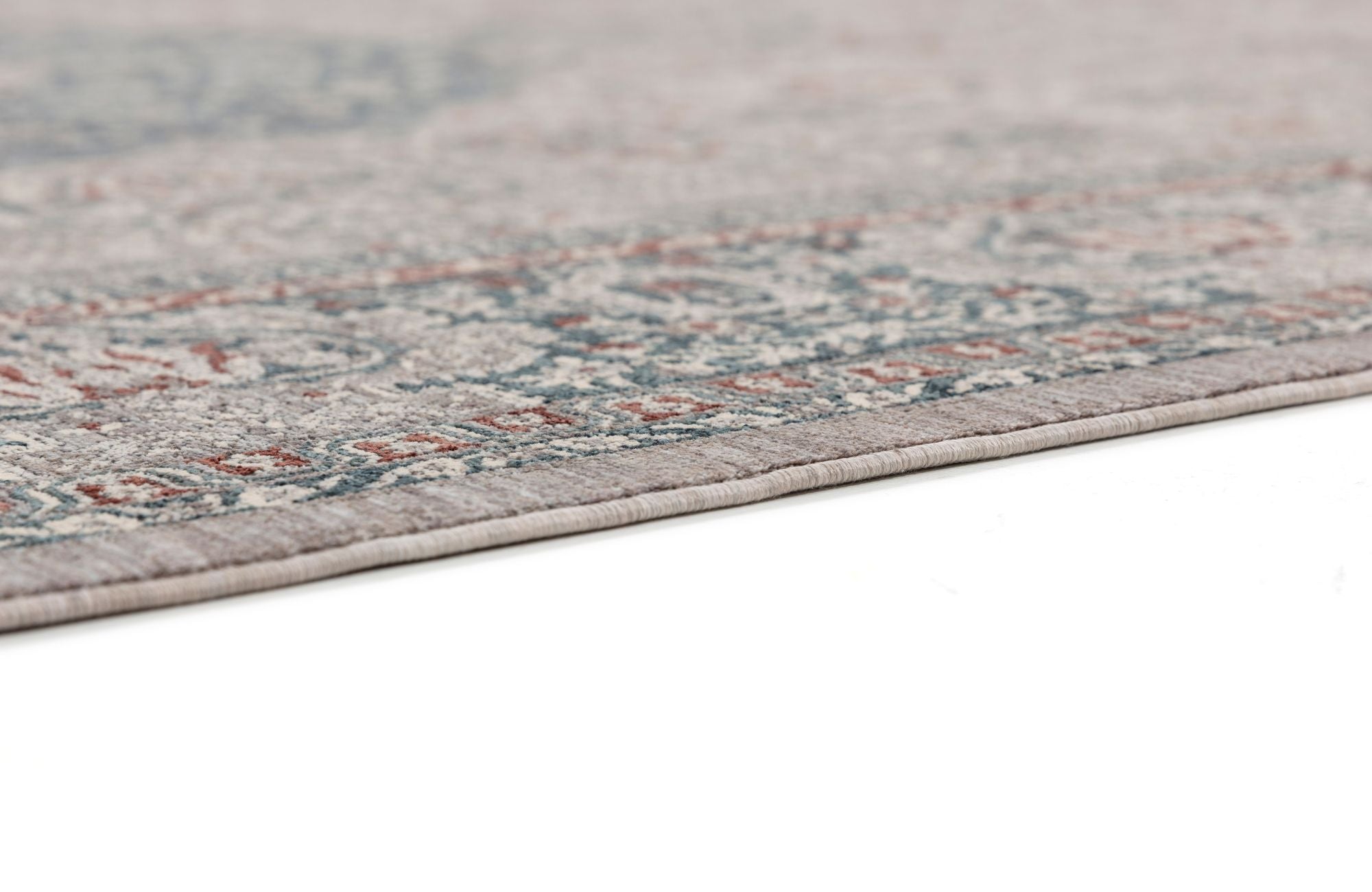 Astra Tropea Teppich Medaillon Grau Rand