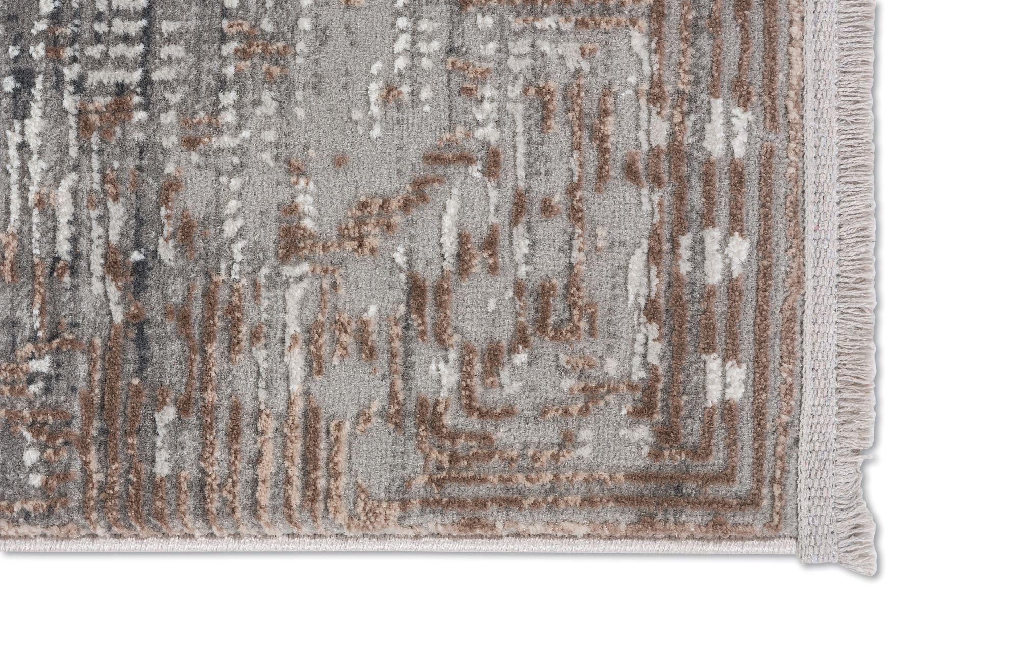 Astra Vercelli 6651 Kurzflorteppich Punkt Bord Beige/Creme
