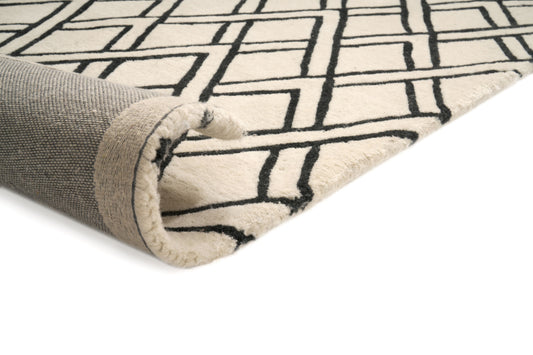 Carpet Decor Brooklyn Teppich Schwarz/Creme