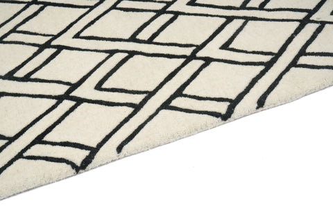 Carpet Decor Brooklyn Teppich Schwarz/Creme