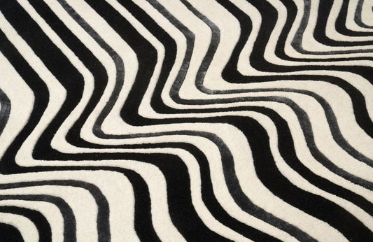 Carpet Decor Draft Teppich Schwarz/Creme