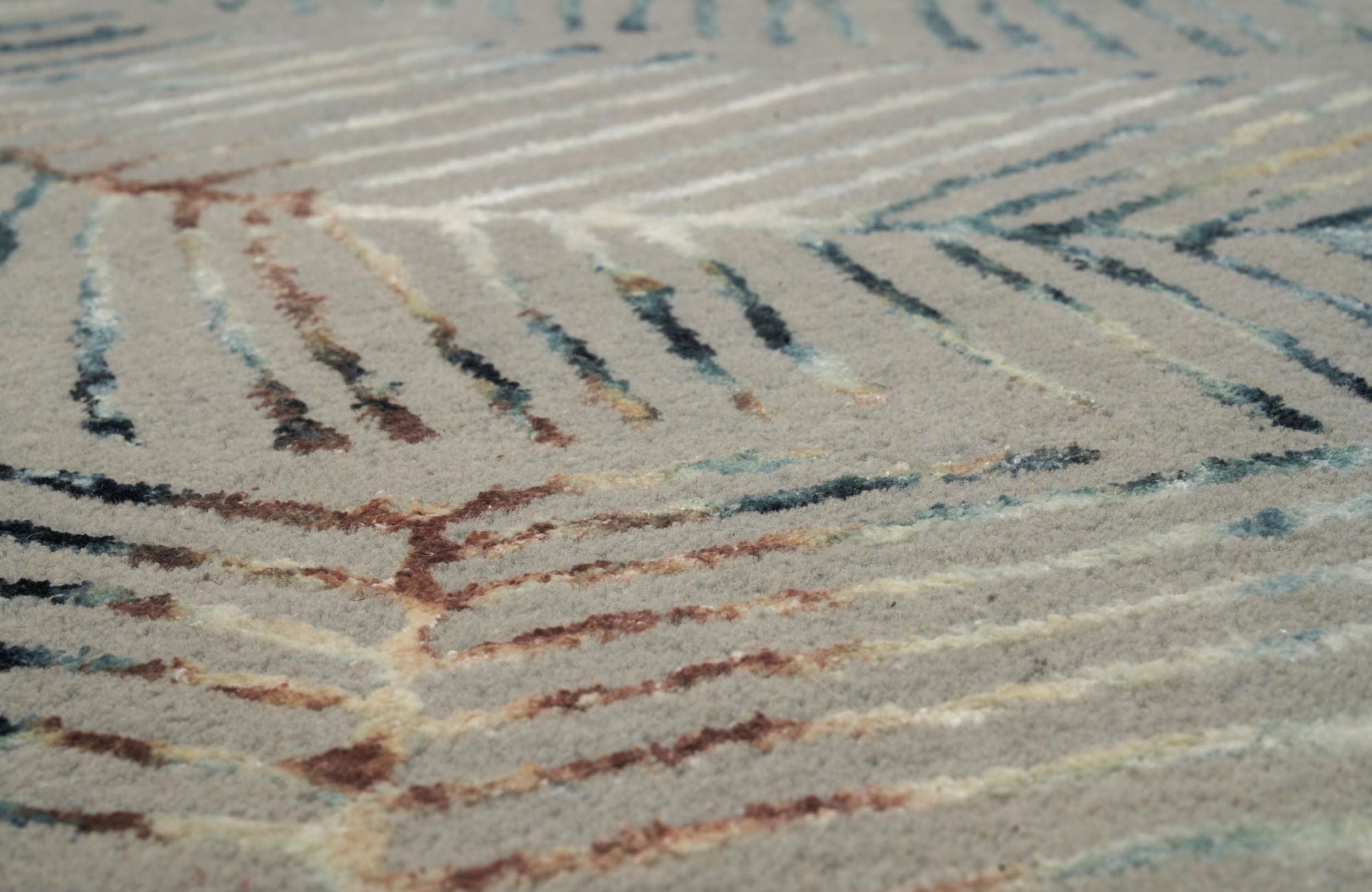 Carpet Decor Palms Teppich Grau