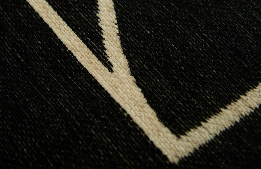 Carpet Decor Signet Teppich Schwarz
