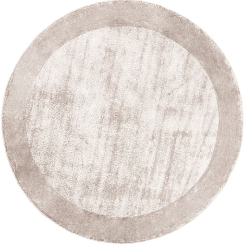 Carpet Decor Tere Teppich Silber rund