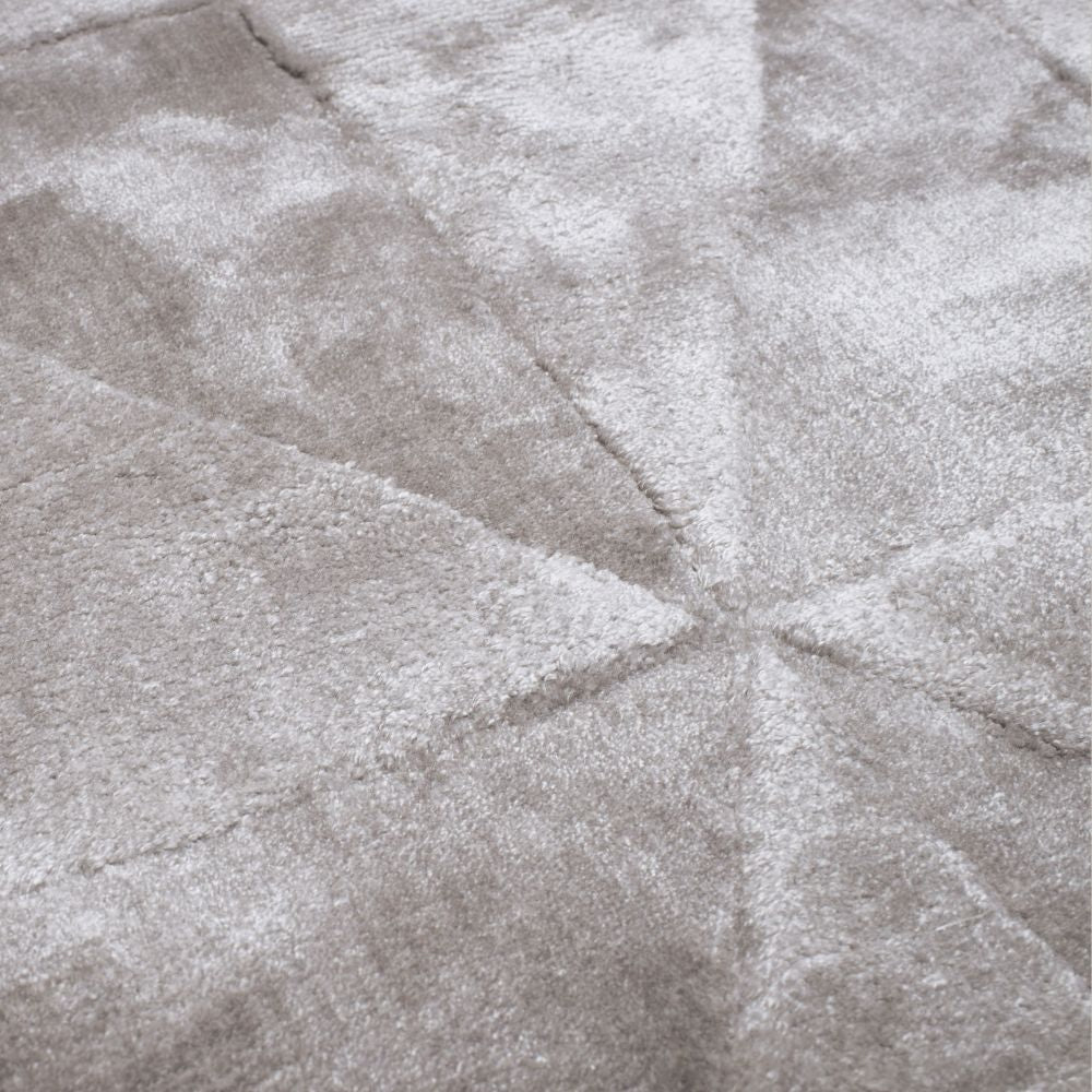Carpet Decor Triango Teppich Silber