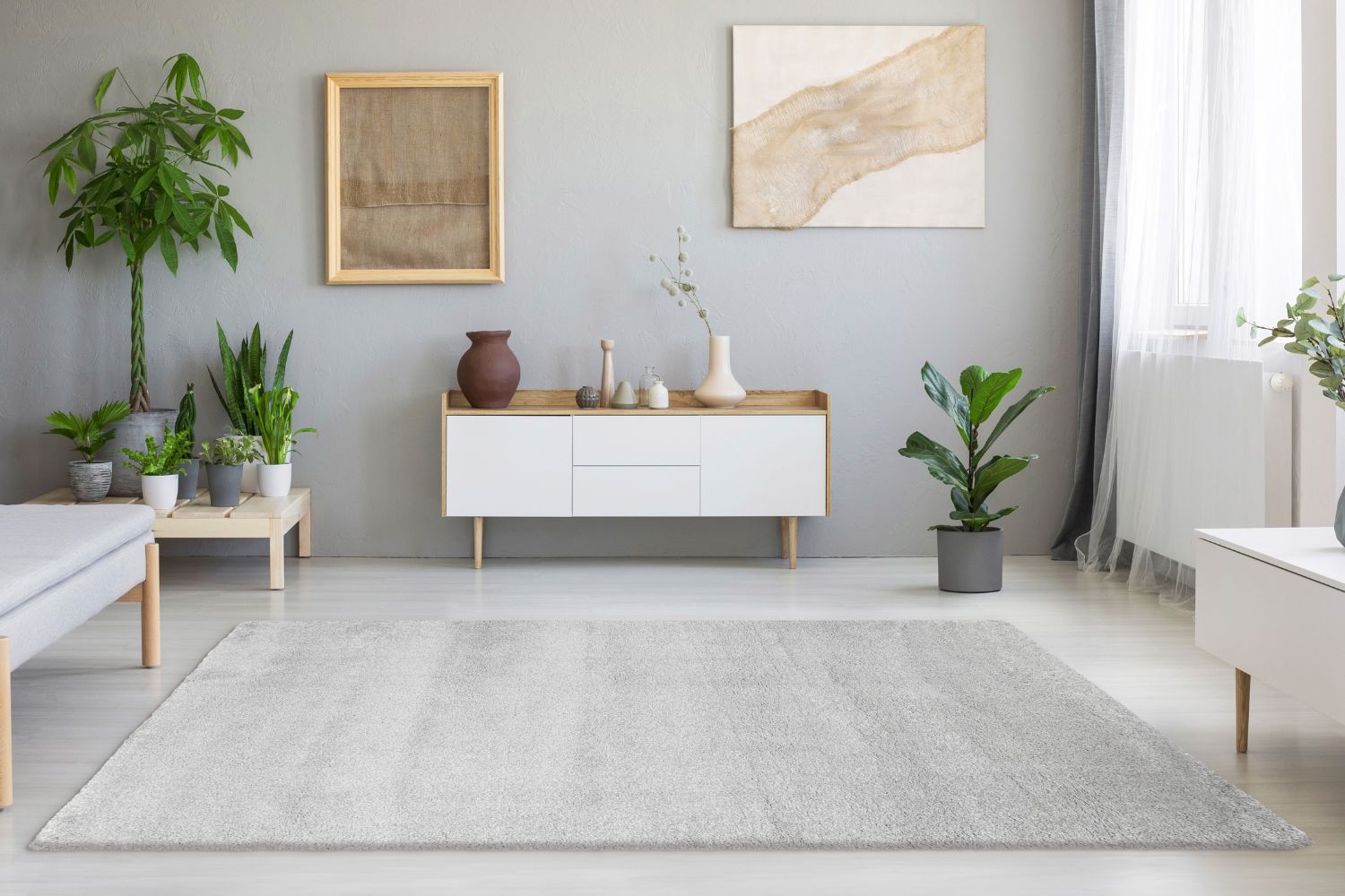 Dekowe Lucida Hochflorteppich silber