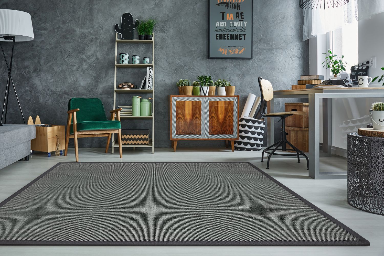 Dekowe Mara S2 Sisalteppich Anthrazit