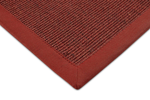 Dekowe Mara S2 Sisalteppich Rot-Meliert