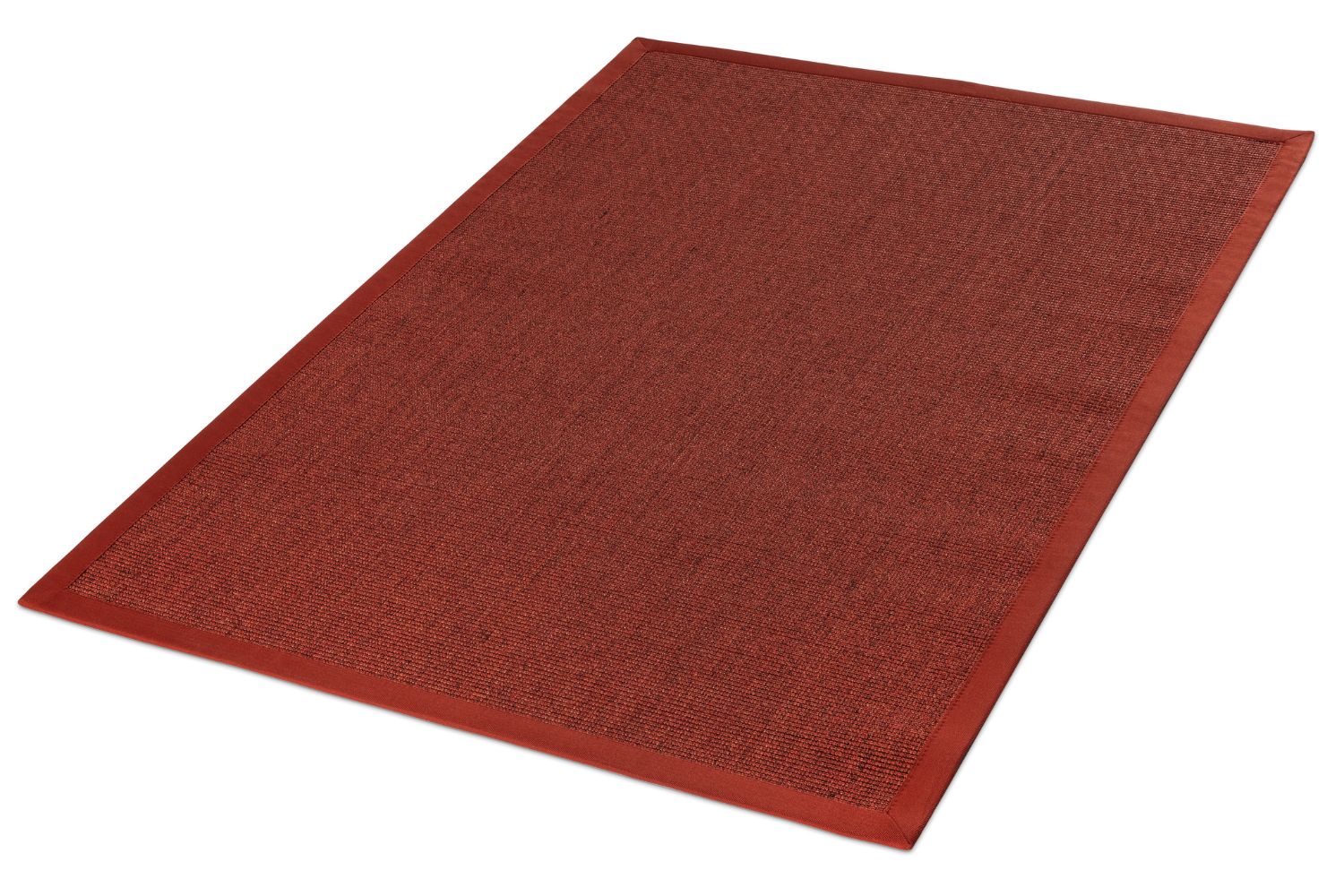 Dekowe Mara S2 Sisalteppich Rot-Meliert