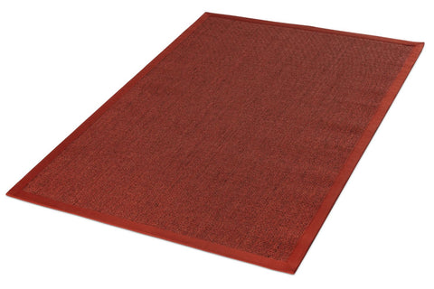 Dekowe Mara S2 Sisalteppich Rot-Meliert