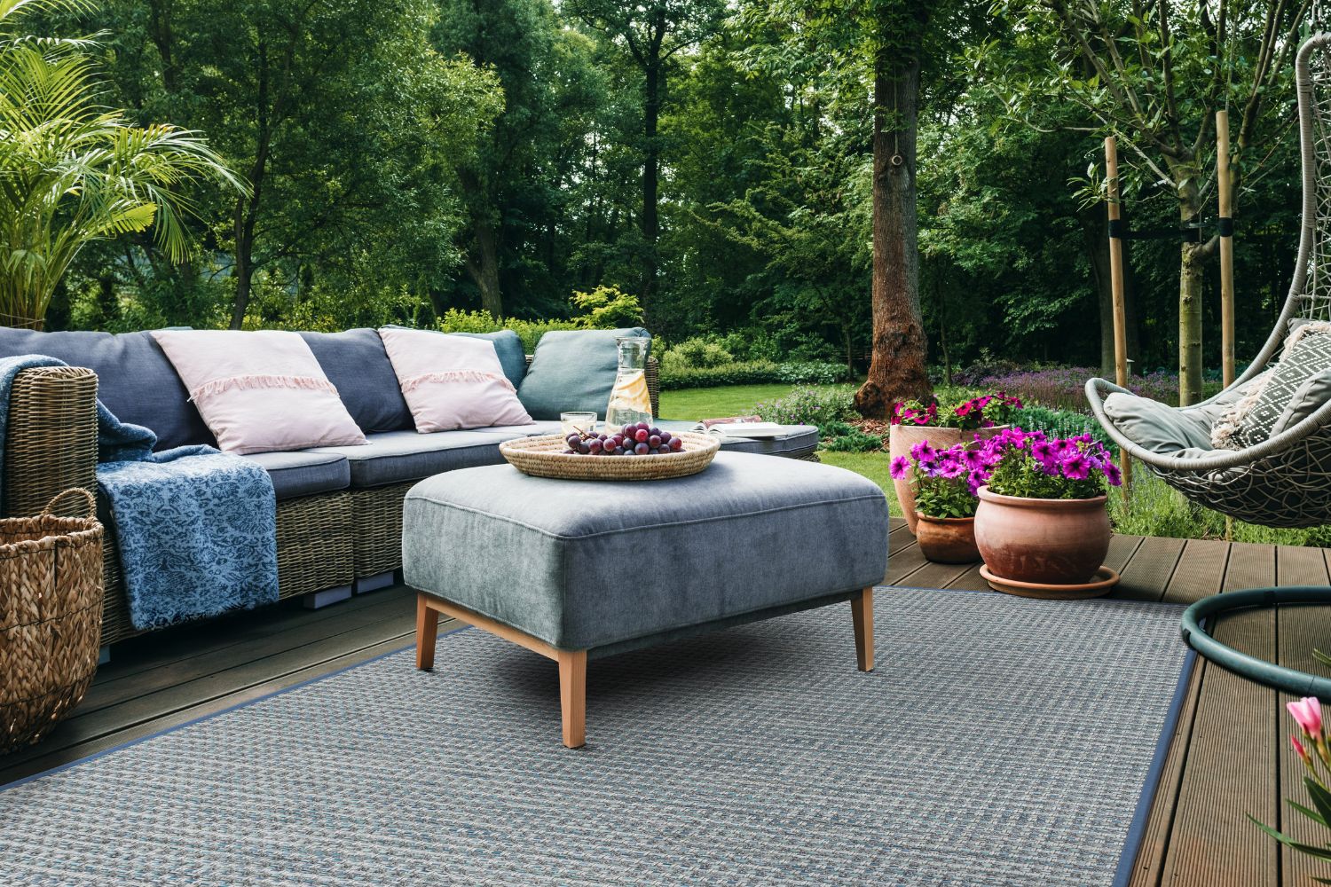 Dekowe Naturino Joy S1 In- & Outdoorteppich Antigua blau