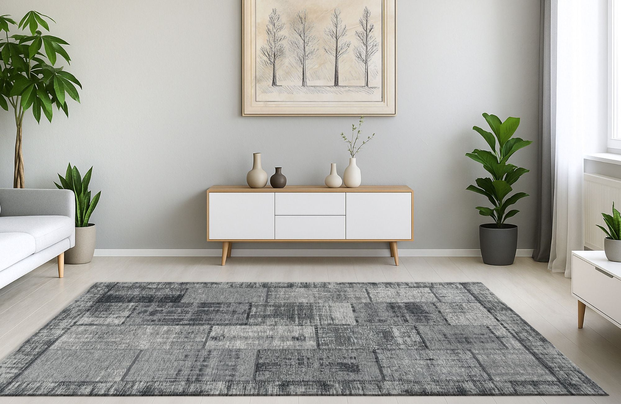 Dekowe Pablo Designteppich 24 Dunkelgrau