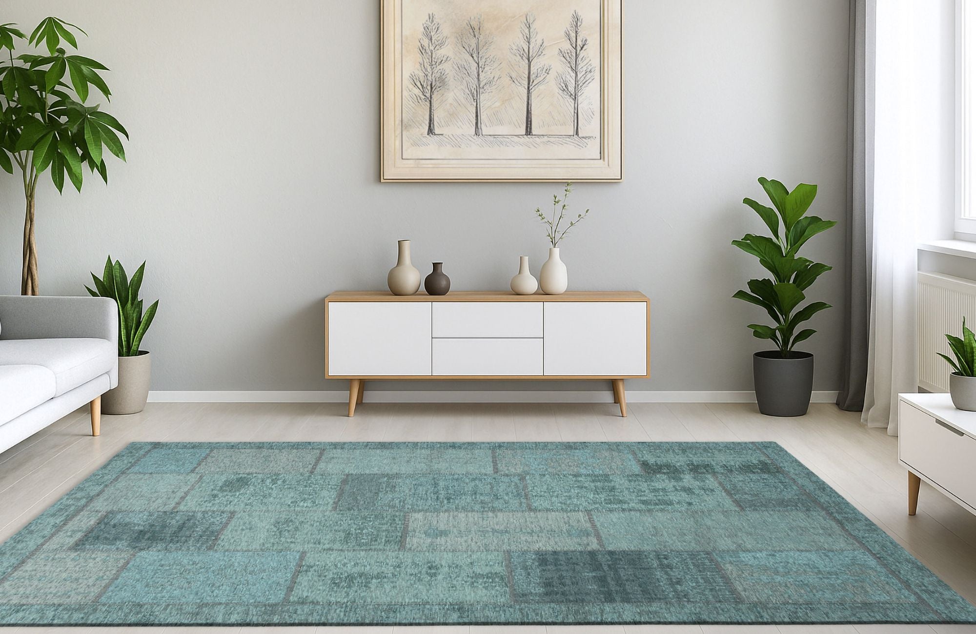 Dekowe Pablo Designteppich 33 Türkis