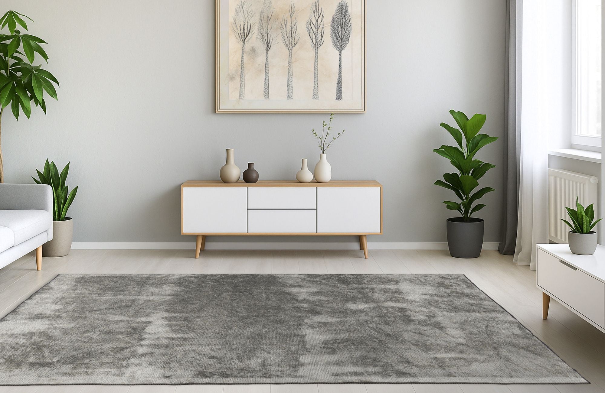 Dekowe Royce Designteppich 23 Silber