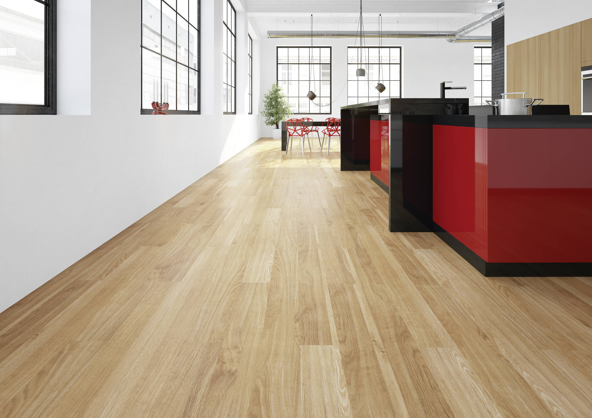 Joka Klebe-Vinyl Classic Designböden 340  2,0mm/NS 0.4mm Dryback 2817 Light Oak