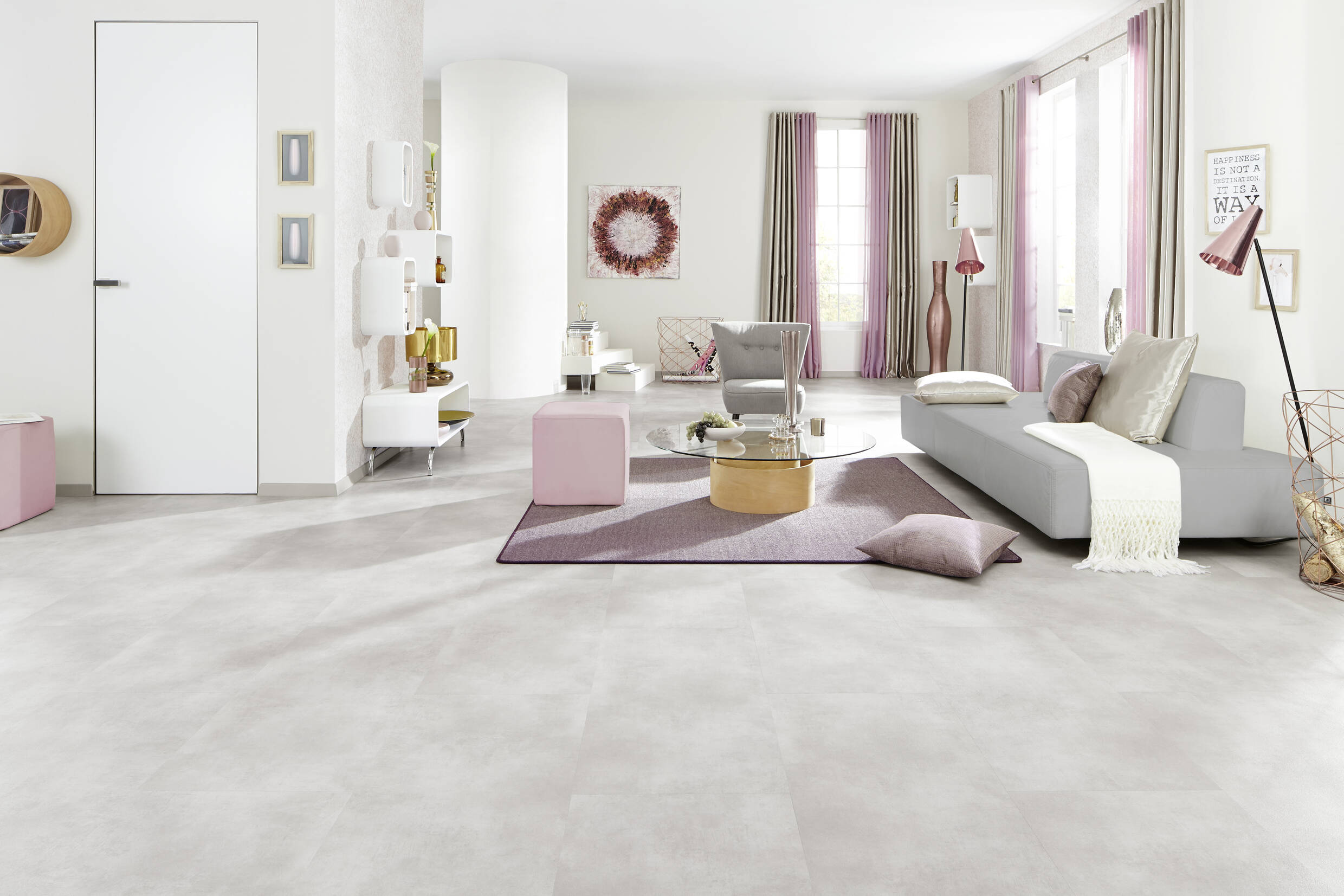 Joka Klebe-Vinyl DESIGN 555 2,5mm/NS 0,55mm Dryback 5536 Natural Concrete