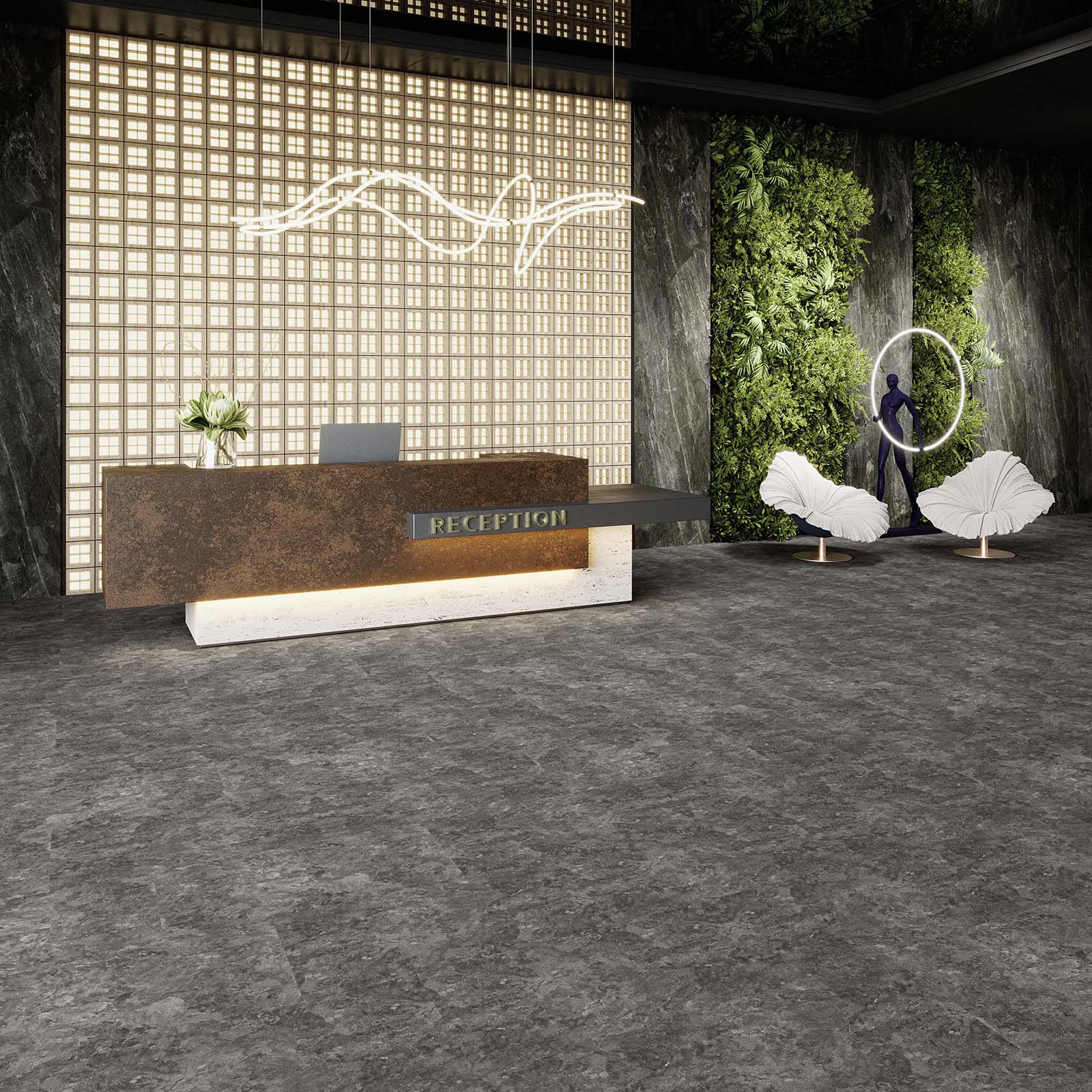 Joka Klebe-Vinyl DESIGN 555 2,5mm/NS 0,55mm Dryback 5538 Metallic Slate