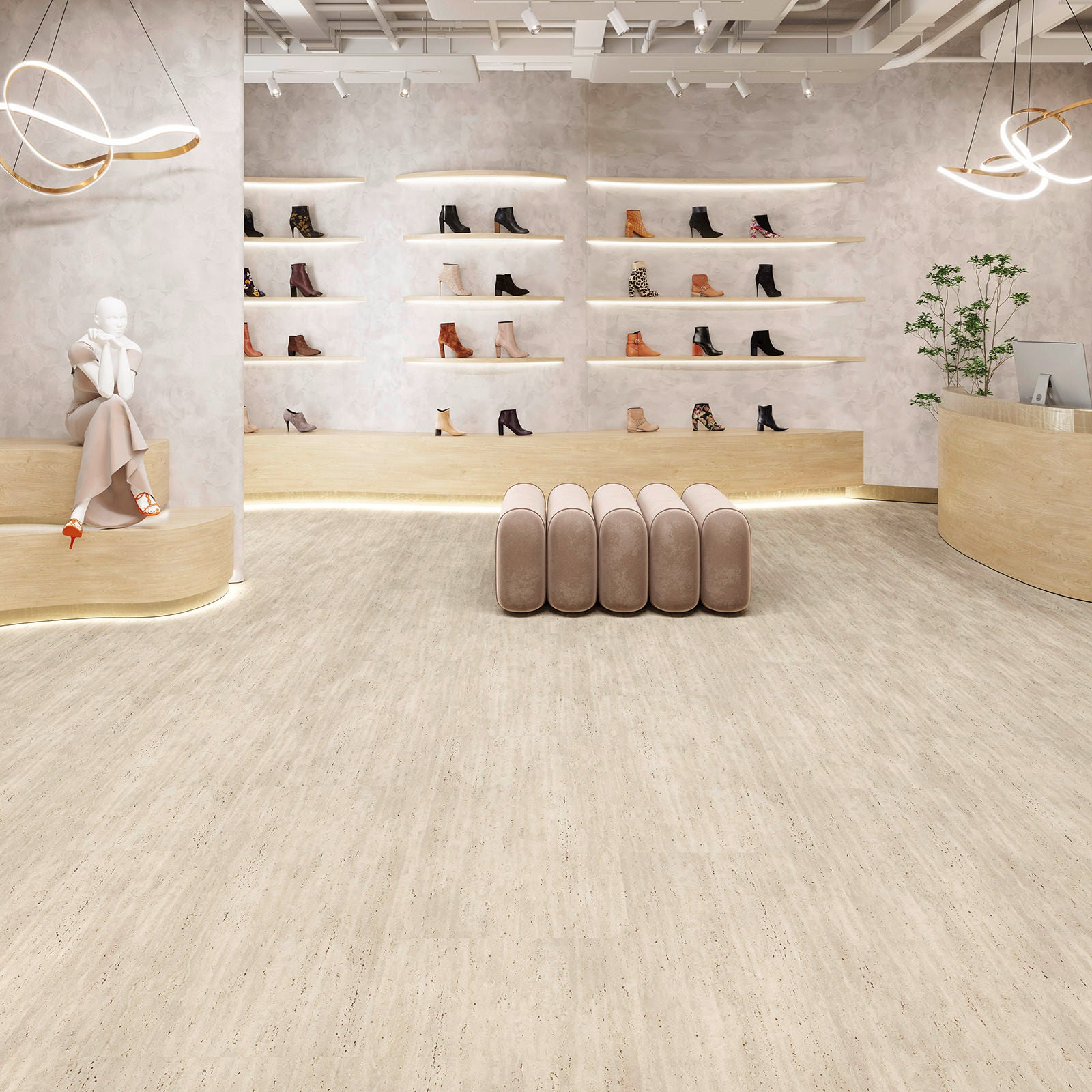 Joka Klebe-Vinyl DESIGN 555 2,5mm/NS 0,55mm Dryback 5543 Travertine