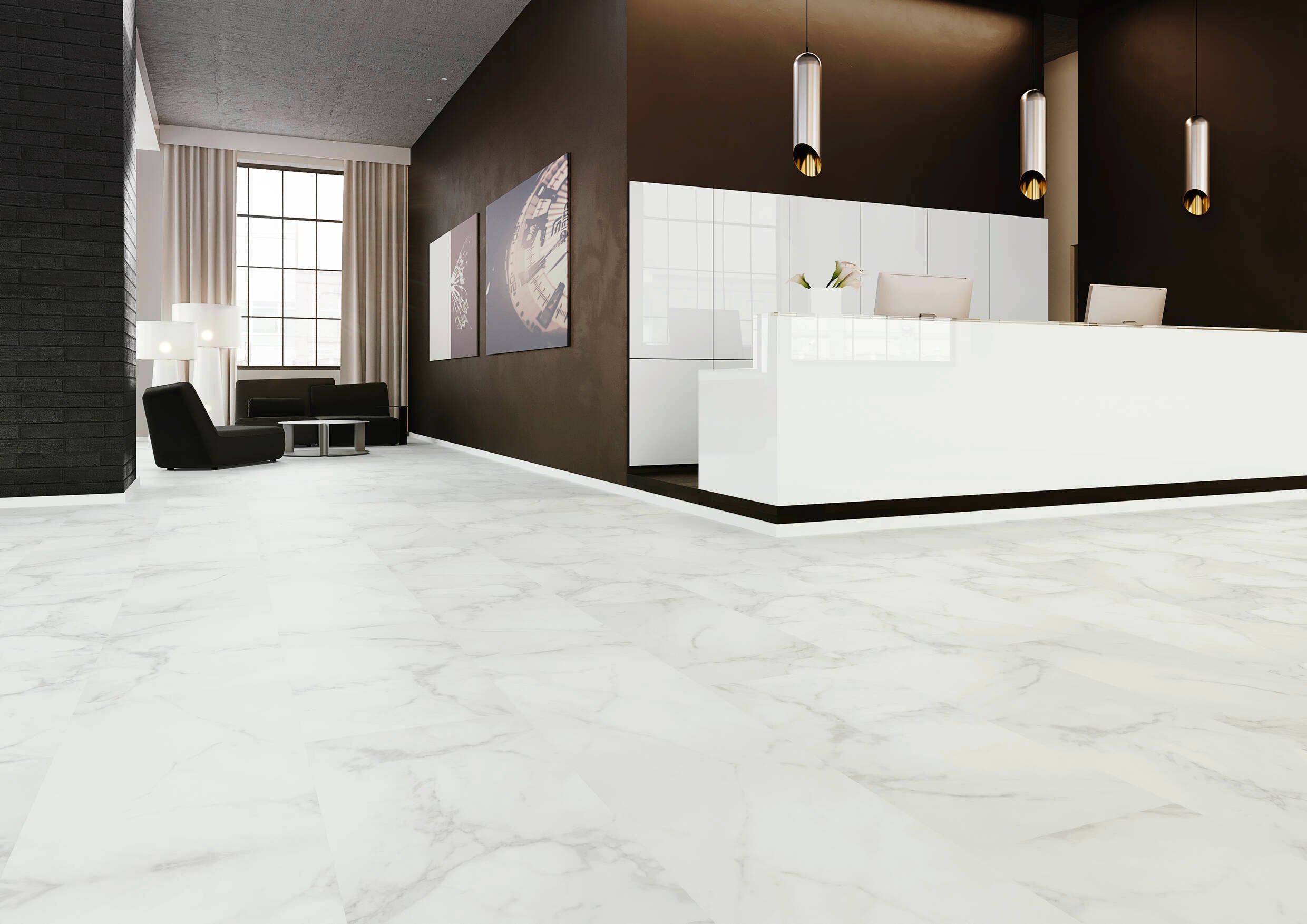 Joka Klebe-Vinyl DESIGN 555 2,5mm/NS 0,55mm Dryback 5604 Carrara white