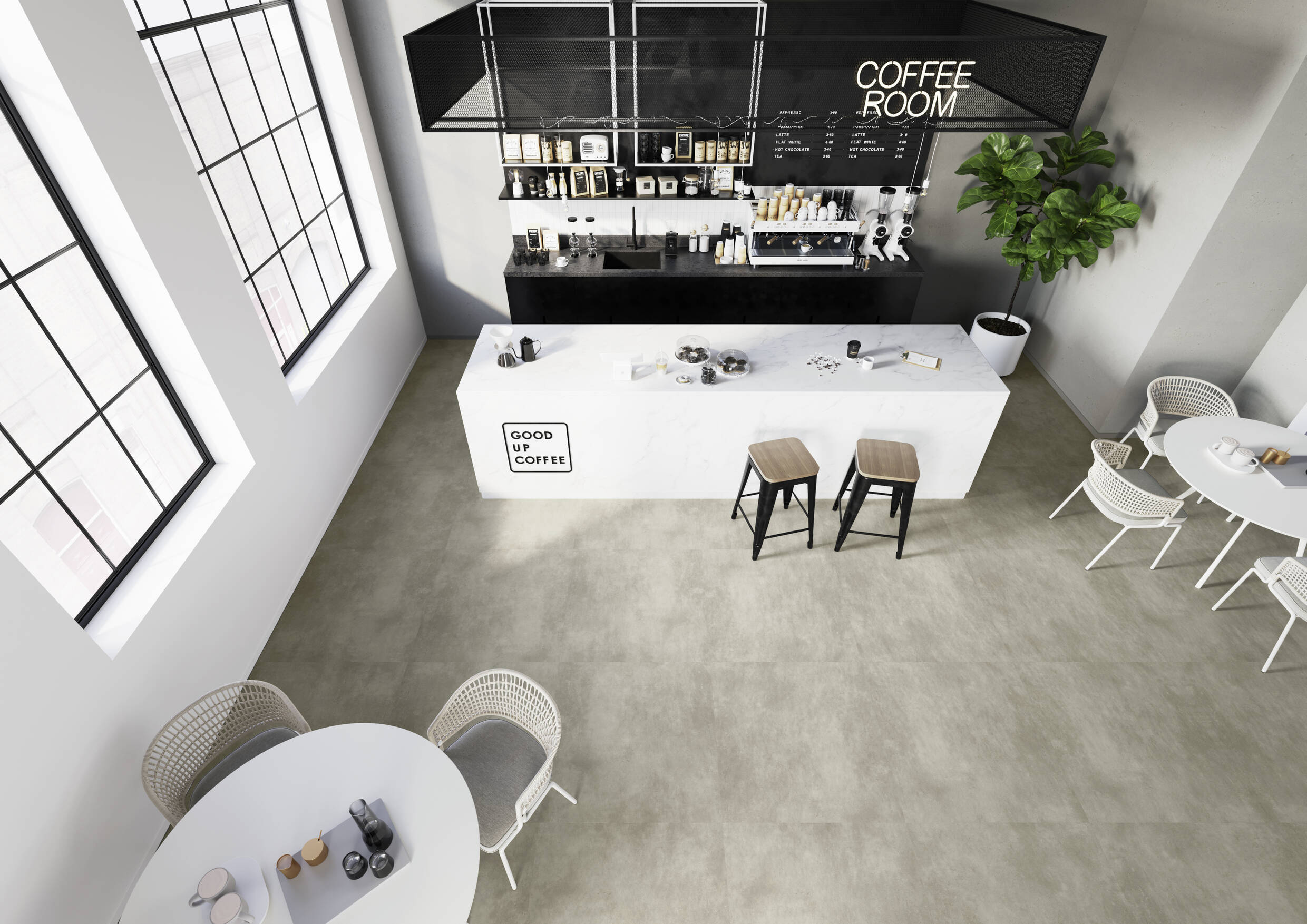 Joka Klebe-Vinyl DESIGN 555 2,5mm/NS 0,55mm Dryback 5609 Patchy Concrete