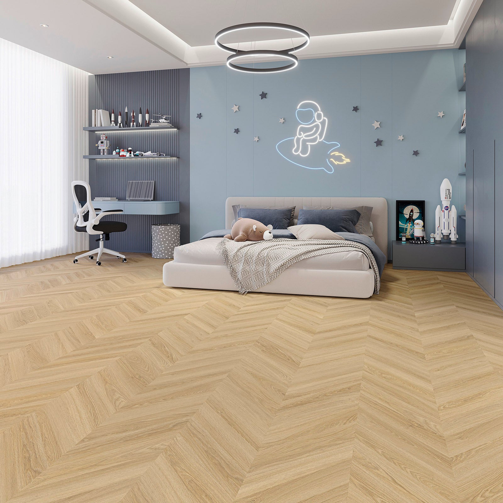 Joka Klebe-Vinyl Design 555 Evolut 2,5/0,55mm Chevron 5802 Frosty Oak 52,26x9,24cm