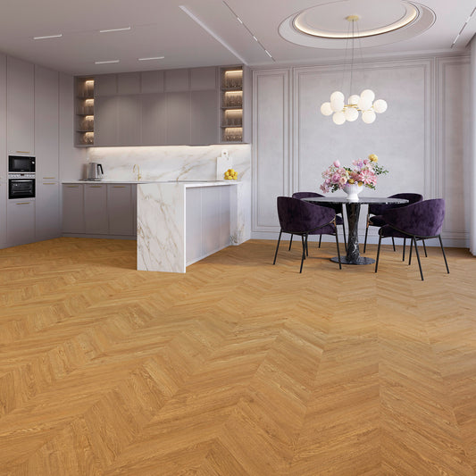 Joka Klebe-Vinyl Design 555 Evolut 2,5/0,55mm Chevron 5804 Palm Oak EIR 52,26x9,24cm
