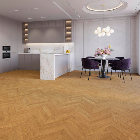 Joka Klebe-Vinyl Design 555 Evolut 2,5/0,55mm Chevron 5804 Palm Oak EIR 52,26x9,24cm