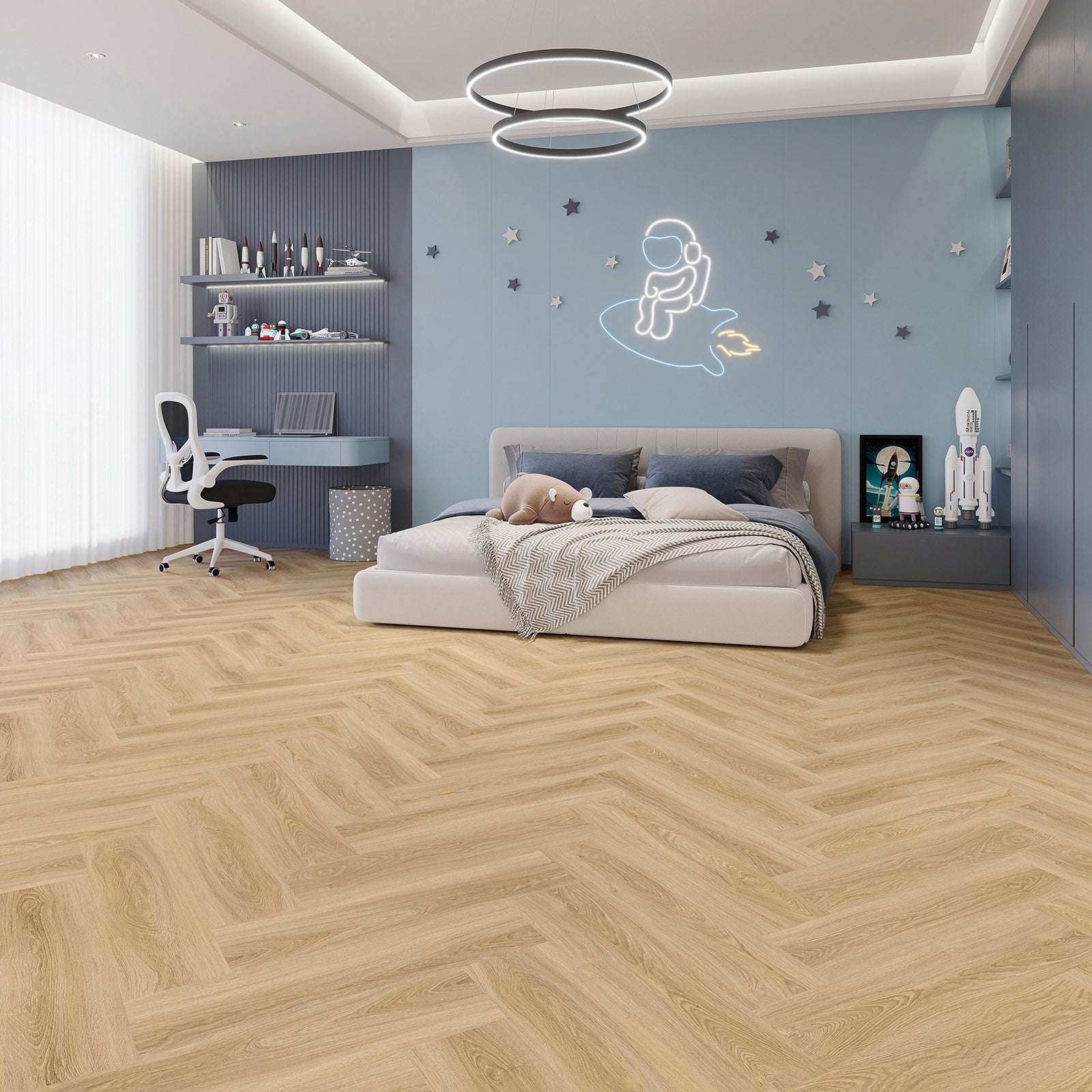 Joka Klebe-Vinyl Design 555 Evolut 2,5/0,55mm Fischgrät 5102 Frosty Oak 63,20x15,80cm