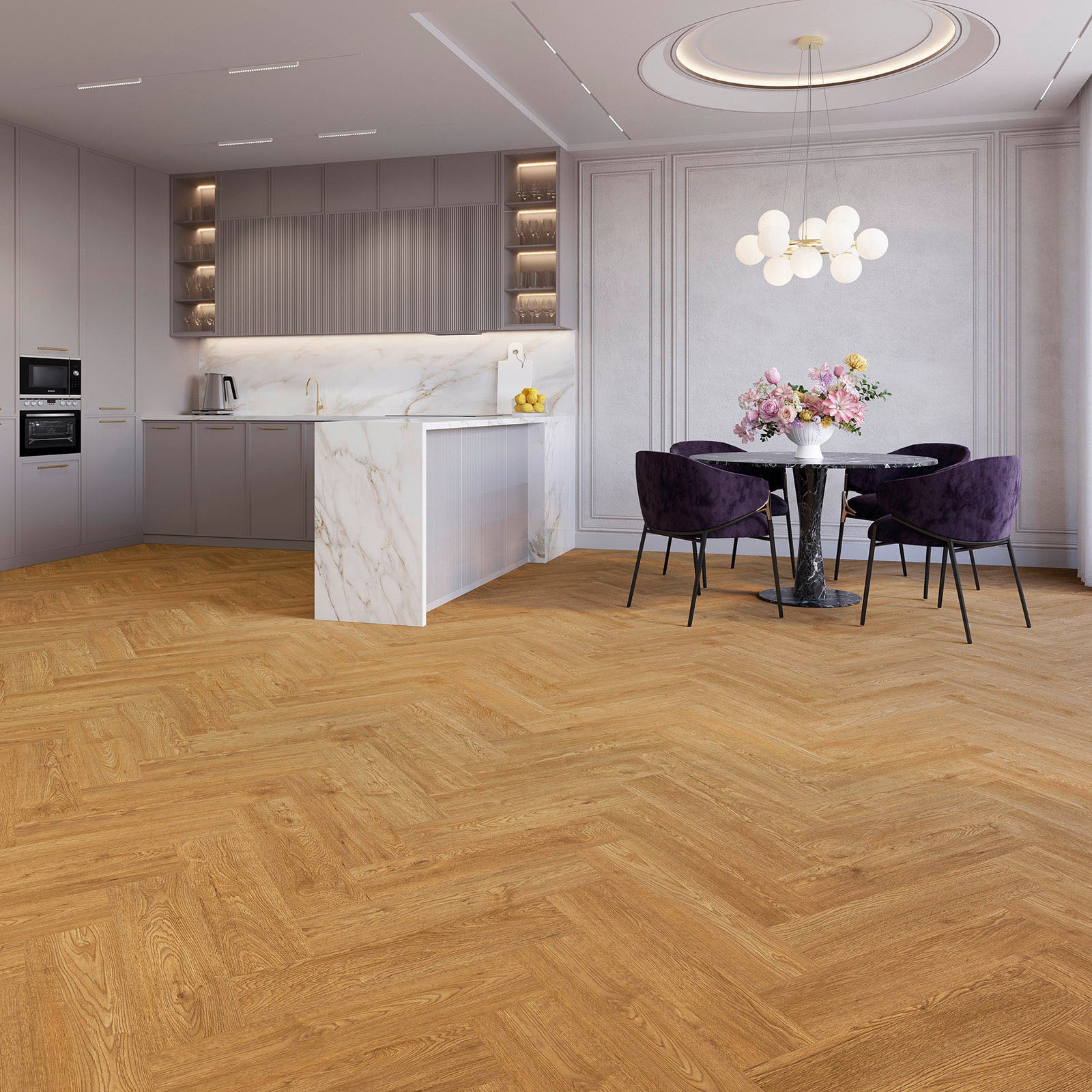 Joka Klebe-Vinyl Design 555 Evolut 2,5/0,55mm Fischgrät 5104 Palm Oak EIR 63,20x15,80