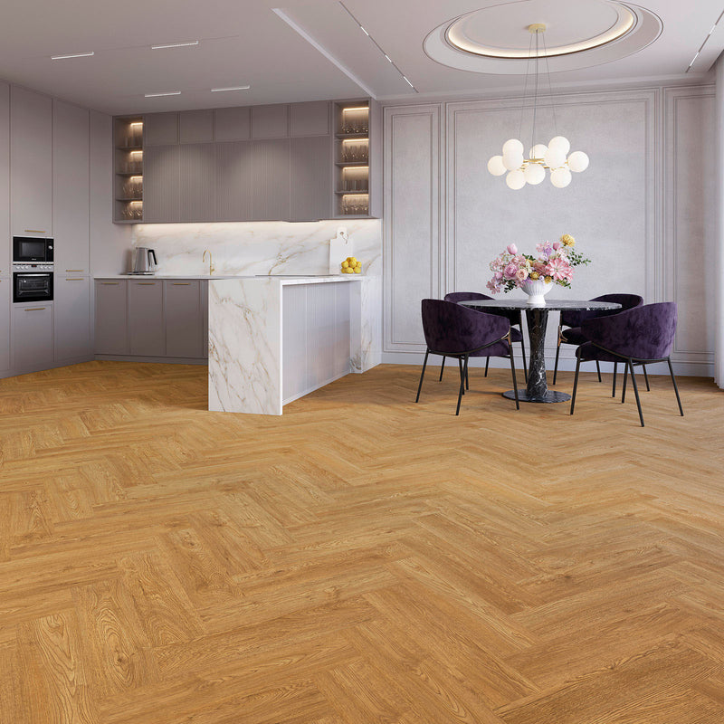 Joka Klebe-Vinyl Design 555 Evolut 2,5/0,55mm Fischgrät 5104 Palm Oak EIR 63,20x15,80
