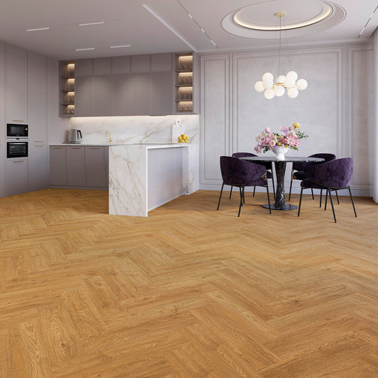 Joka Klebe-Vinyl Design 555 Evolut 2,5/0,55mm Fischgrät 5104 Palm Oak EIR 63,20x15,80