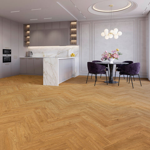 Joka Klebe-Vinyl Design 555 Evolut 2,5/0,55mm Fischgrät 5104 Palm Oak EIR 63,20x15,80