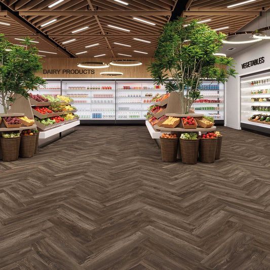 Joka Klebe-Vinyl Design 555 Evolut 2,5/0,55mm Fischgrät 5106 Mud Oak EIR 63,20x15,80cm
