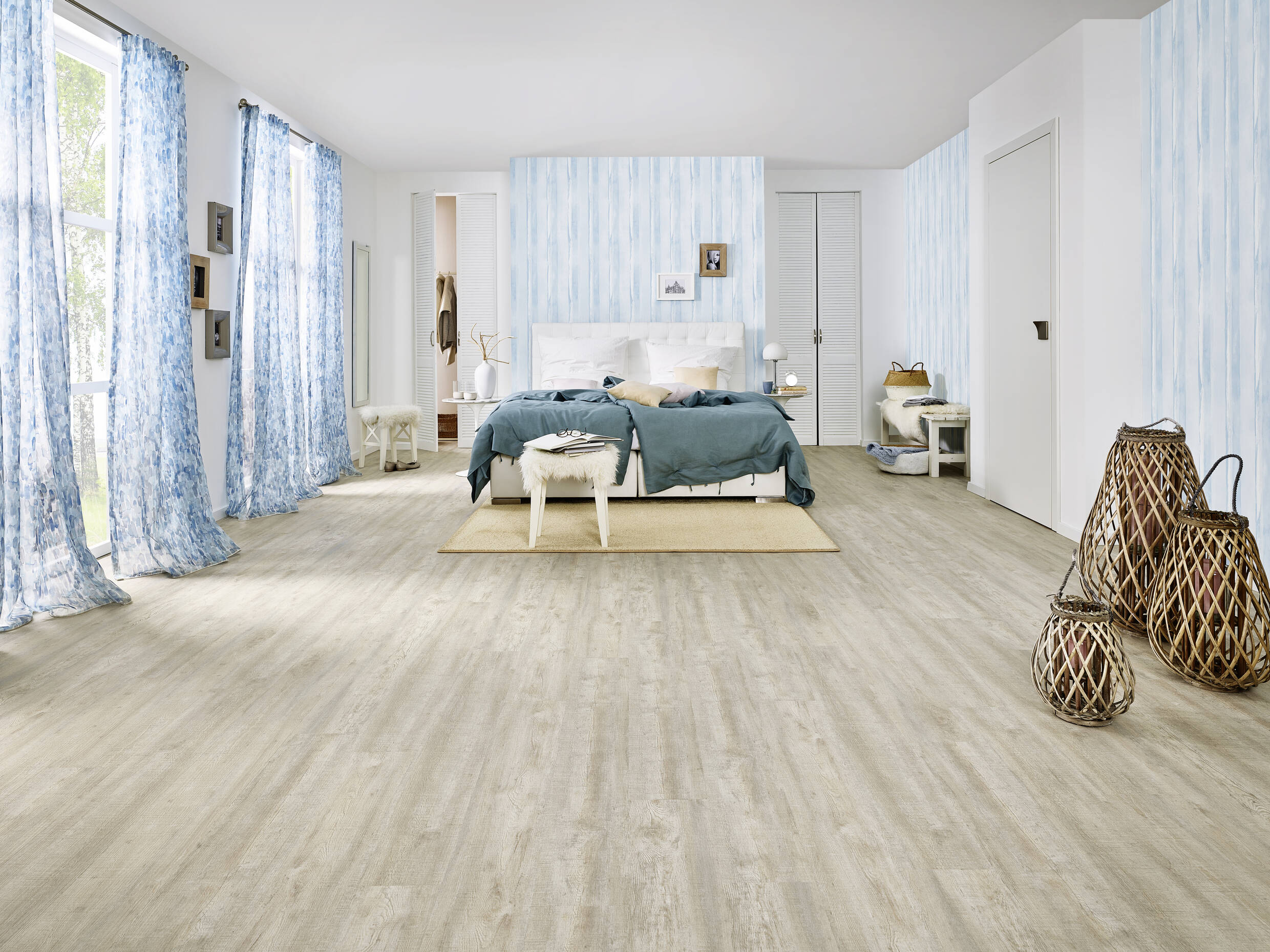 Joka Klick-Vinyl Classic Designböden 340 HDF KORK 9,6mm/32er 4235 White Limed Oak