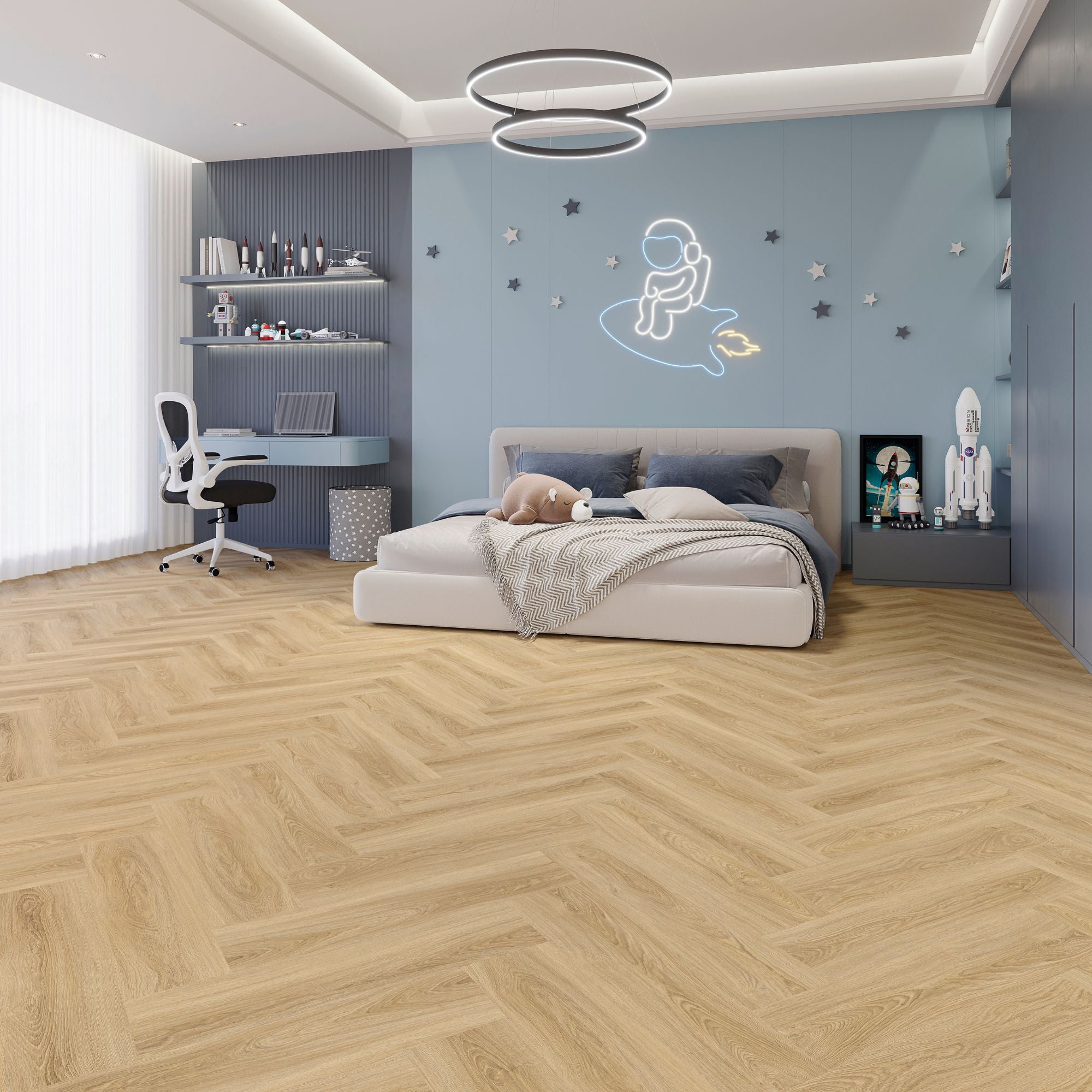 Joka Klick-Vinyl Design 555 Evolut Fischgrät 6,0/0,55mm 102 Frosty Oak