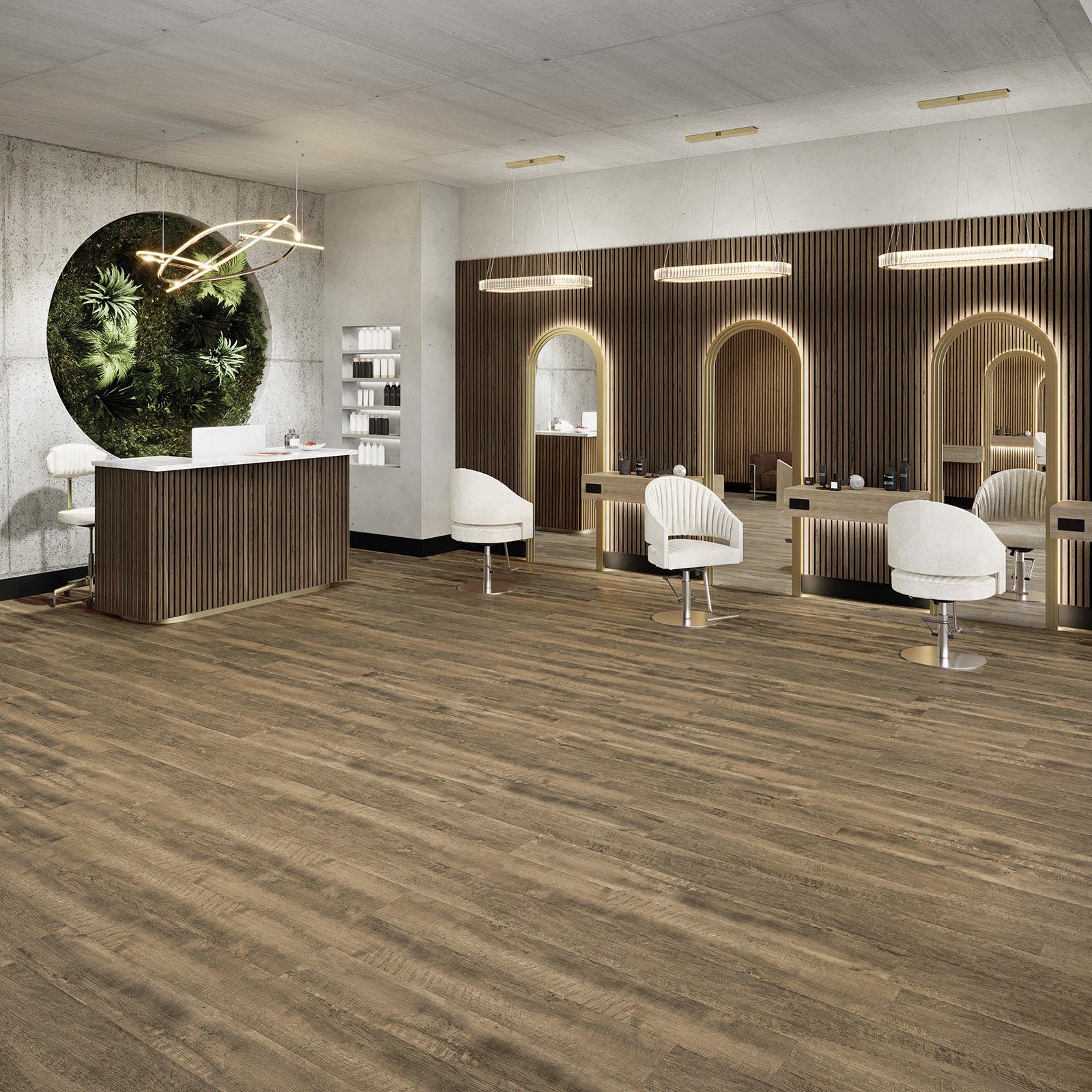 Joka Klick-Vinyl Designböden DESIGN 555 Click 5,0mm/NS 0.55mm Rigid Board m. IXPE 414 Wild Oak 17,78x121,28