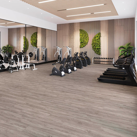 Joka Klick-Vinyl Designböden DESIGN 555 Click 5,0mm/NS 0.55mm Rigid Board m. IXPE 425 Afr.Grey Oak 17,78x121,28
