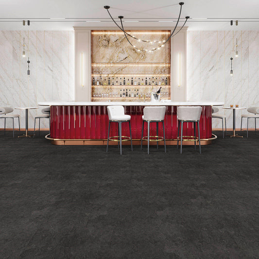 Joka Klick-Vinyl Designböden DESIGN 555 Click 5,0mm/NS 0.55mm Rigid Board m. IXPE 542 Black Slate 45,72x91,44