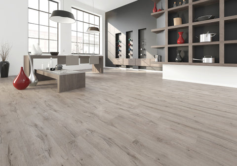 Joka Klick-Vinyl Designböden DESIGN 555 Click 6,0mm/NS 0.55mm Rigid Board m. IXPE 529 Rustic Grey Oak