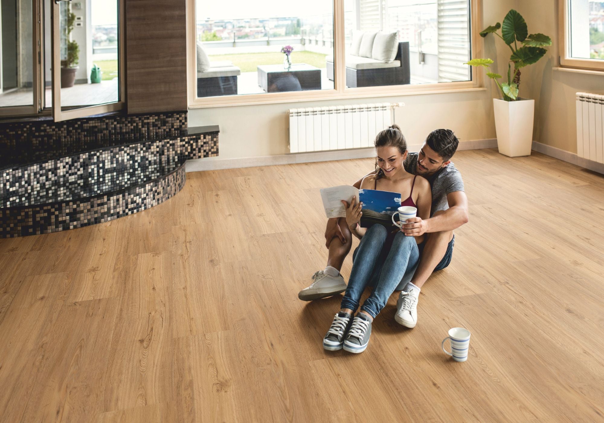 Repac Klebe-Vinyl Legend Oak 25-05 MF99978 - Eiche Gebürstet | inkl. weiße Sockelleiste