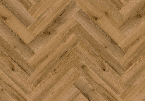 Repac Klick-Vinyl Fresh Oak Authentic Herringbone 50-05 MF100073 - RUSTIC 2030 | inkl. Trittschalldämmung & weiße Sockelleiste