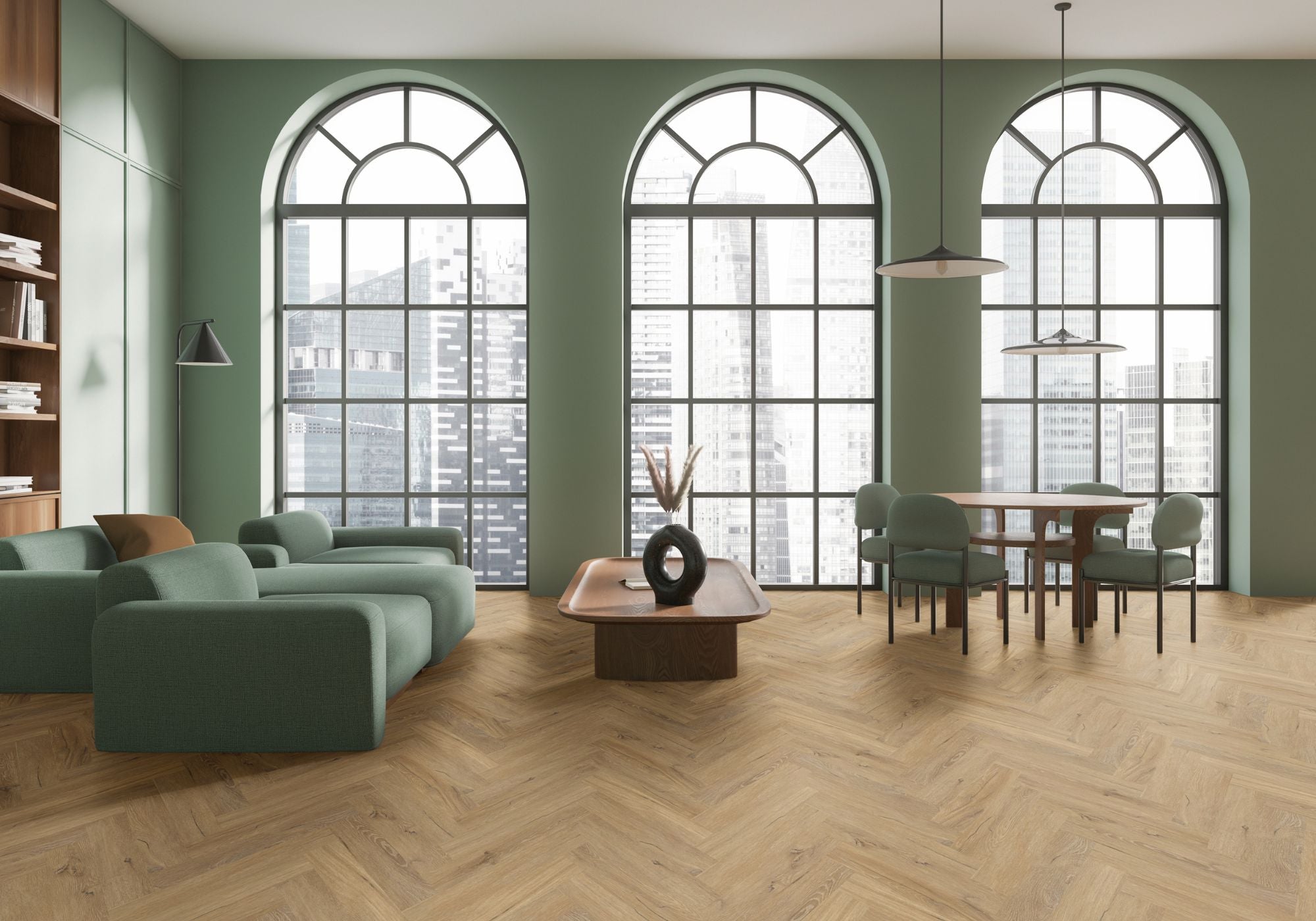 Repac Klick-Vinyl Prime Oak Herringbone 50-05 MF100076 - RUSTIC 5010 | inkl. Trittschalldämmung & weiße Sockelleiste